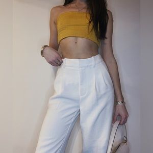 Dynamite yellow crop top